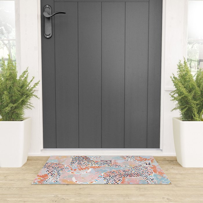 Colorful Wild Cats Welcome Mat Gallery Image 3