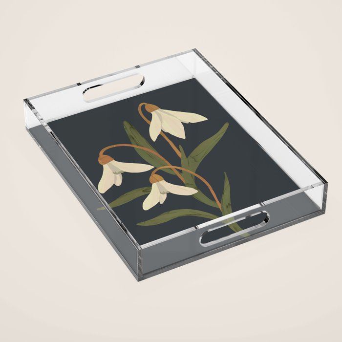Snowdrops Acrylic Tray Gallery Image 1