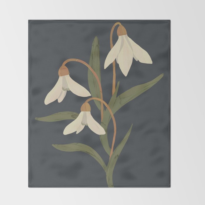 Snowdrops Throw Blanket Gallery Image 2