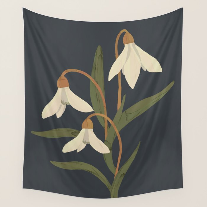 Snowdrops Wall Tapestry Gallery Image 4