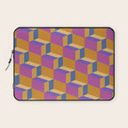 Cuboid Geometric Abstract Shapes Pattern XXV Laptop Sleeve Gallery Image 1
