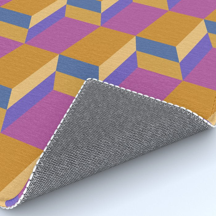 Cuboid Geometric Abstract Shapes Pattern XXV Rug Gallery Image 4
