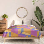 Cuboid Geometric Abstract Shapes Pattern XXV Comforter Gallery Image 3
