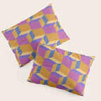 Cuboid Geometric Abstract Shapes Pattern XXV Pillow Sham Gallery Image 3