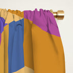 Cuboid Geometric Abstract Shapes Pattern XXV Window Curtain Gallery Image 2