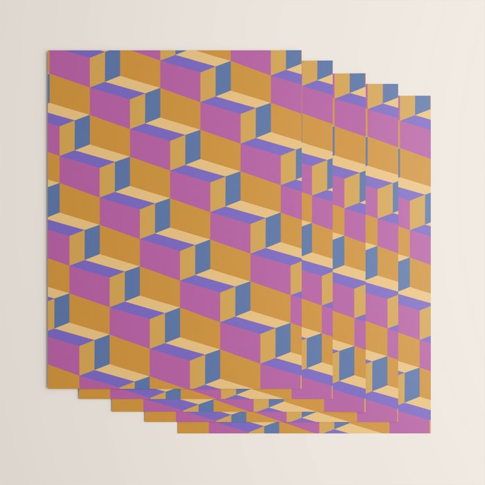 Cuboid Geometric Abstract Shapes Pattern XXV Wrapping Paper Gallery Image 3
