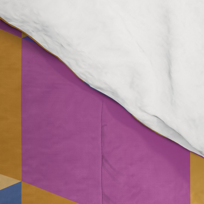 Cuboid Geometric Abstract Shapes Pattern XXV Comforter Gallery Image 4