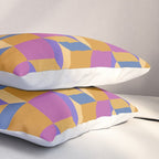 Cuboid Geometric Abstract Shapes Pattern XXV Pillow Sham Gallery Image 3
