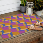 Cuboid Geometric Abstract Shapes Pattern XXV Outdoor Rug Gallery Image 2