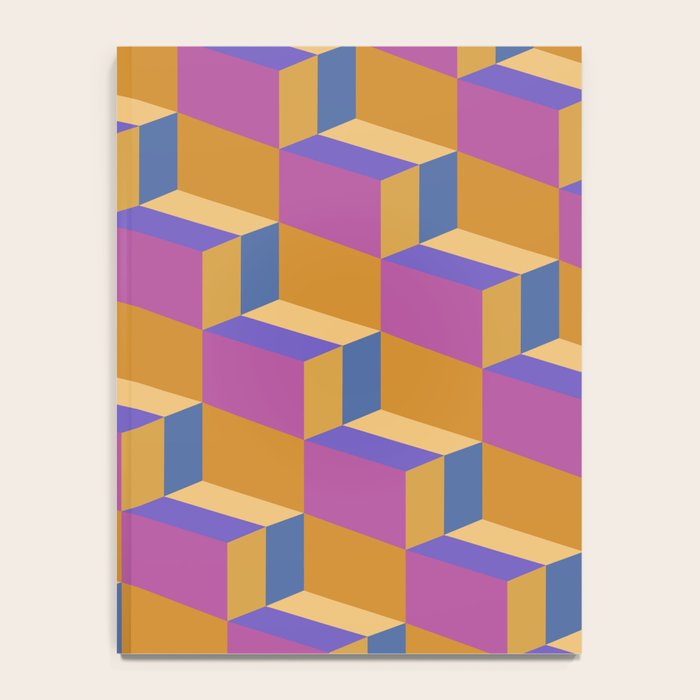 Cuboid Geometric Abstract Shapes Pattern XXV Notebook Gallery Image 4