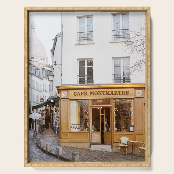 Cafe Montmartre | Paris Art Print | Travel Photography Serving Tray Gallery Image 1
