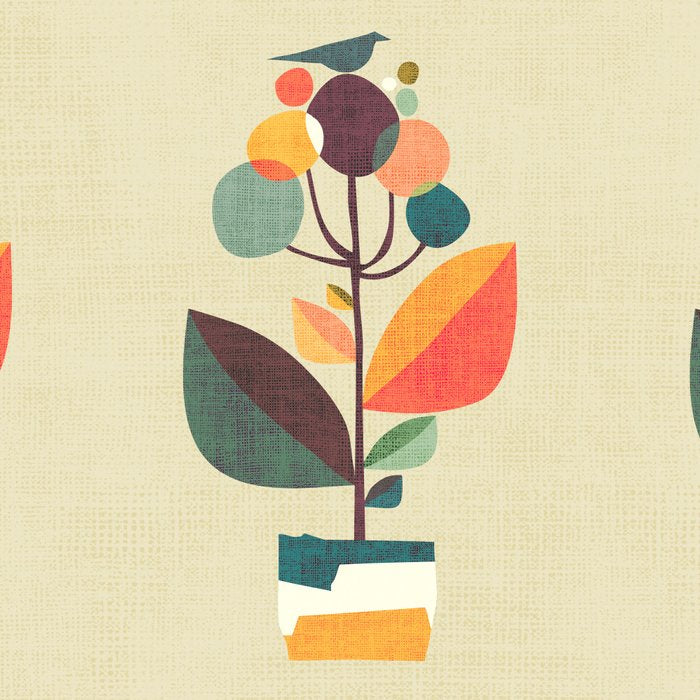 Potted plant with a bird Coffee Mug Gallery Image 2