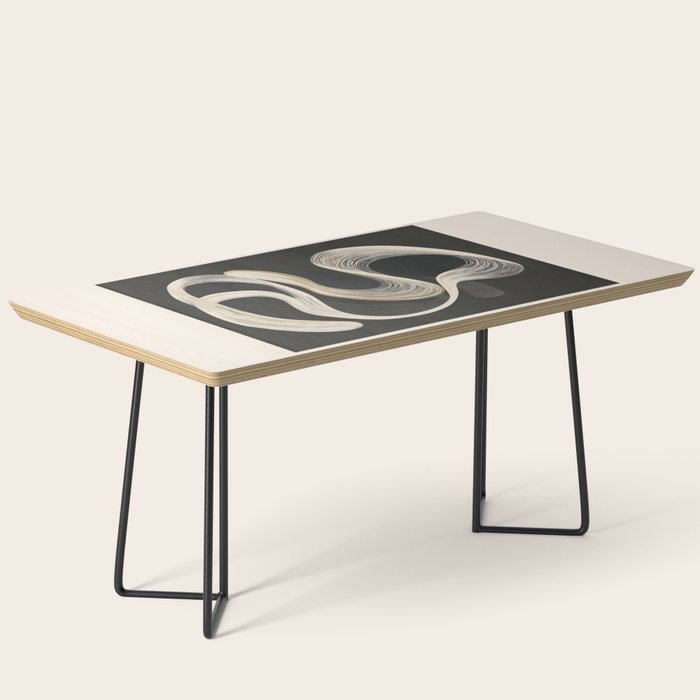 Monochrome Flow - Abstract Line Movement Coffee Table Gallery Image 1