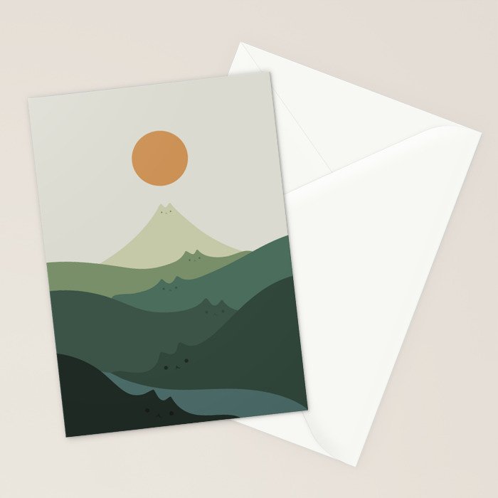 Cat Landscape 87B (Meowvelous Nature) Stationery Card Gallery Image 2