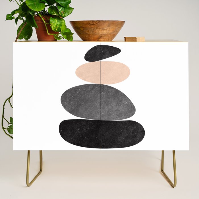 Peaceful, Zen, Balance, Geometric Art Credenza Gallery Image 1