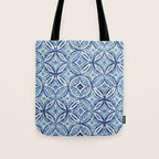 Moroccan Vibes Indigo C Tote Bag Gallery Image 1
