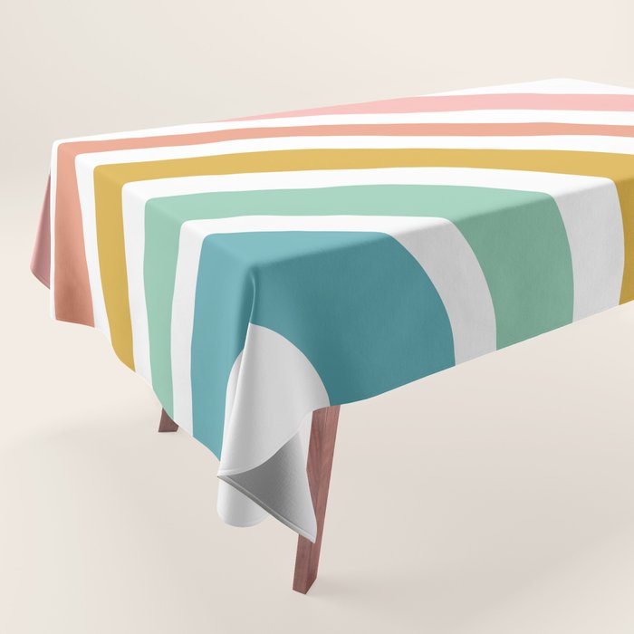 Simple Happy Rainbow Art Tablecloth Gallery Image 1