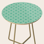 Mint Green Leaf Motif Side Table Gallery Image 2