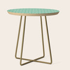 Mint Green Leaf Motif Side Table Gallery Image 1