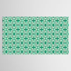 Mint Green Leaf Motif Tablecloth Gallery Image 2