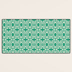 Mint Green Leaf Motif Desk Mat Gallery Image 3