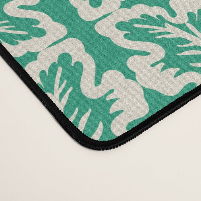 Mint Green Leaf Motif Desk Mat Gallery Image 4