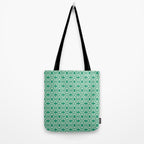 Mint Green Leaf Motif Tote Bag Gallery Image 2