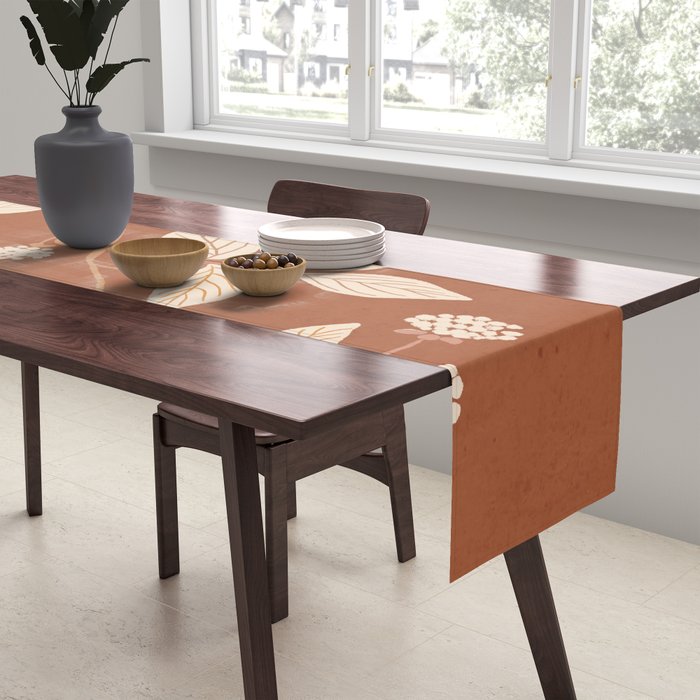 Terracotta Leaves Table Runner Gallery Image 2