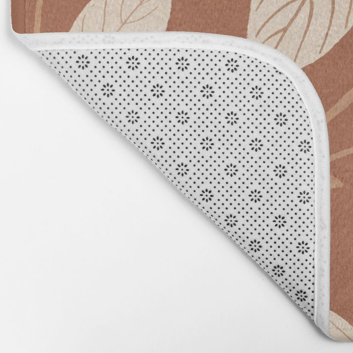 Terracotta Leaves Bath Mat Gallery Image 2