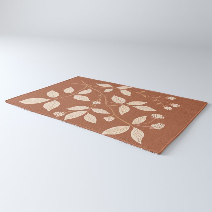 Terracotta Leaves Rug Gallery Image 3