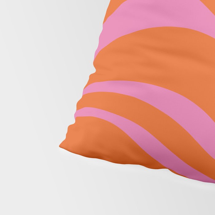 Modern Retro Liquid Swirl Abstract Pattern Square in Red Orange and Hot Pink Pillow Sham Gallery Image 4