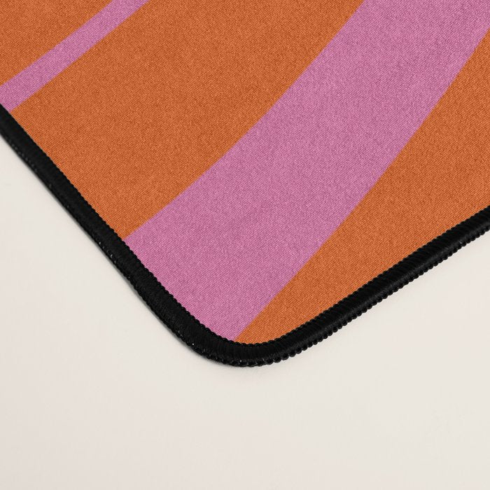 Modern Retro Liquid Swirl Abstract Pattern Square in Red Orange and Hot Pink Desk Mat Gallery Image 4