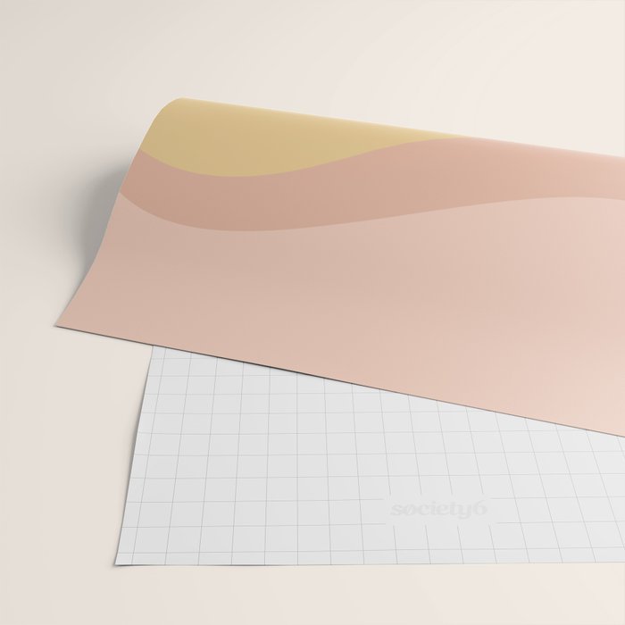 Abstract Color Waves - Neutral Pastel Wrapping Paper Gallery Image 2