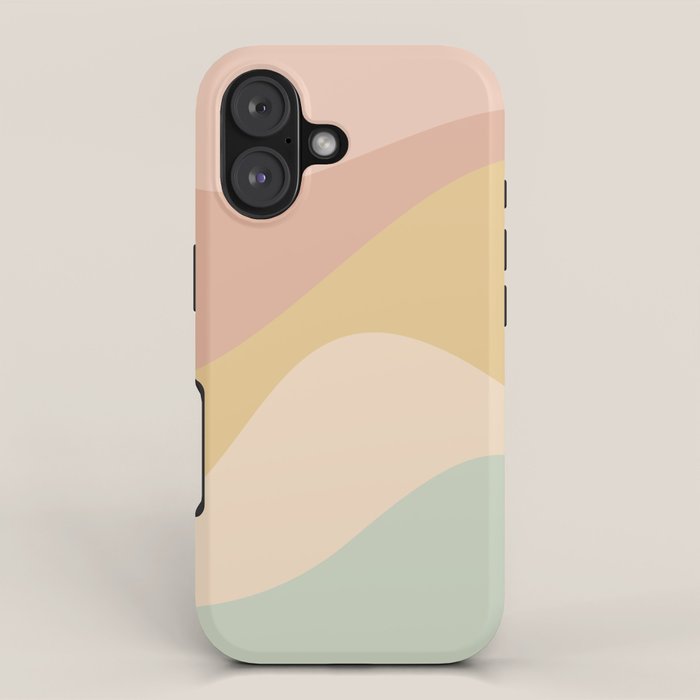 Abstract Color Waves - Neutral Pastel iPhone Case Gallery Image 1