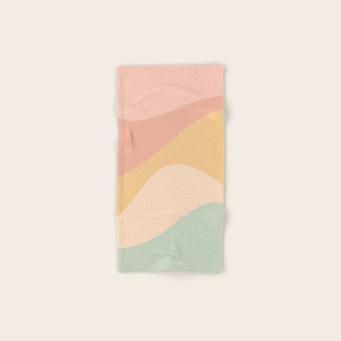 Abstract Color Waves - Neutral Pastel Towels Gallery Image 1