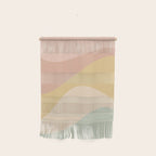 Abstract Color Waves - Neutral Pastel Wall Hanging Gallery Image 1