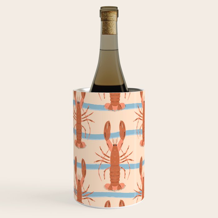 Lobster - Blue Stripes Wine Chiller Gallery Image 3