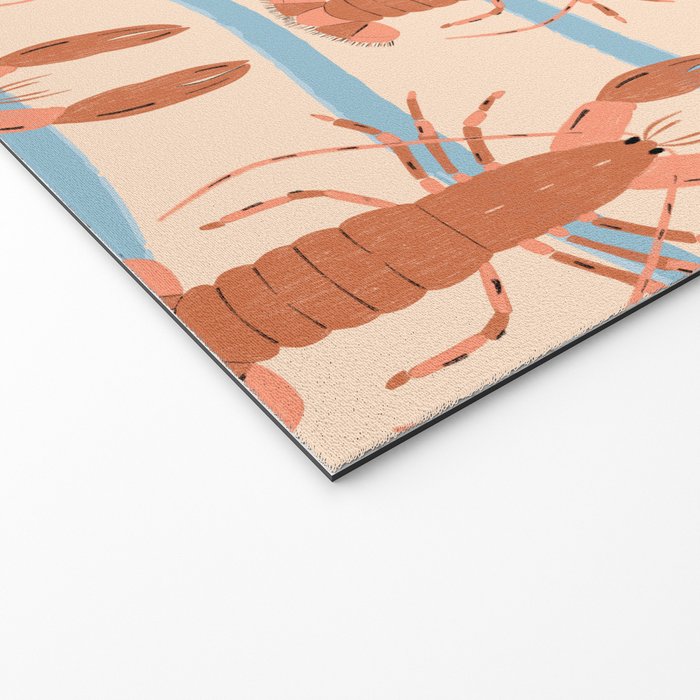 Lobster - Blue Stripes Welcome Mat Gallery Image 2