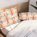 Lobster - Blue Stripes Pillow Sham Gallery Image 2