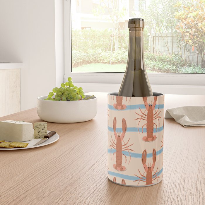 Lobster - Blue Stripes Wine Chiller Gallery Image 4