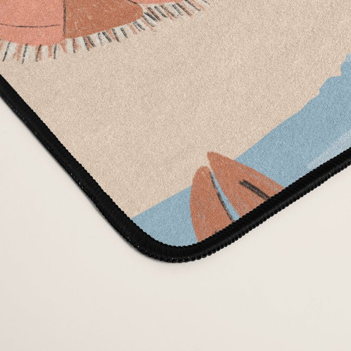 Lobster - Blue Stripes Desk Mat Gallery Image 4