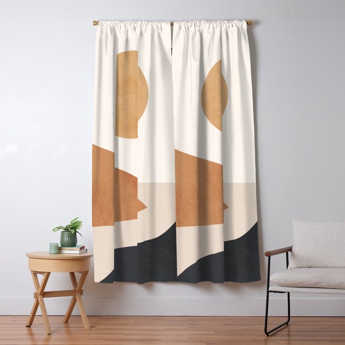 Minimal Abstract Art Landscape 9 Window Curtain Gallery Image 5