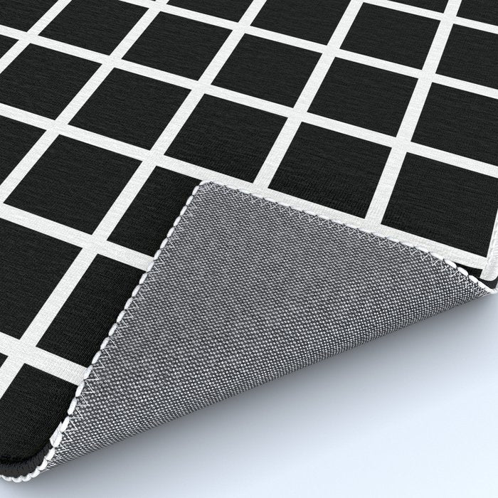 Black & White Grid Rug Gallery Image 4