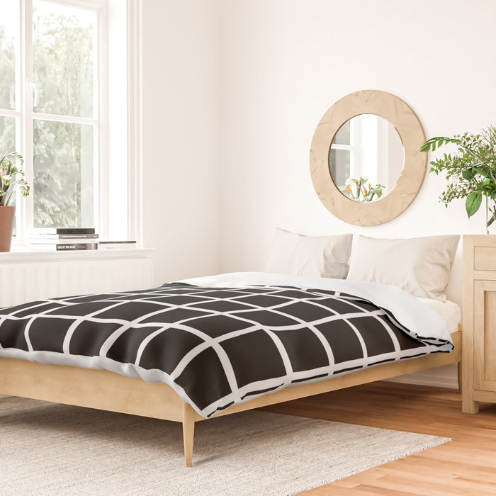 Black & White Grid Duvet Cover Gallery Image 2