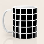 Black & White Grid Coffee Mug Gallery Image 3