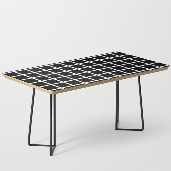 Black & White Grid Coffee Table Gallery Image 1