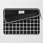 Black & White Grid Laptop Sleeve Gallery Image 2