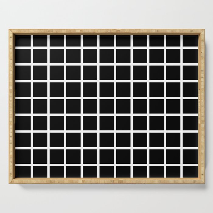 Black & White Grid Serving Tray Gallery Image 1