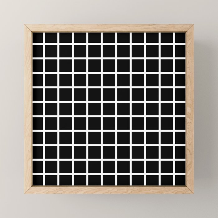 Black & White Grid Mini Art Print Gallery Image 1