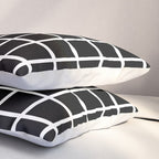 Black & White Grid Pillow Sham Gallery Image 3